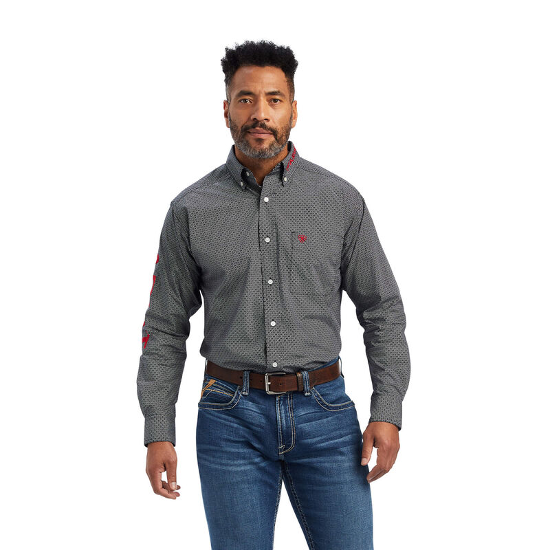 Ariat Hemden Herren - Team Massimo Classic Fit DunkelGrau ( LIOPV-6082 )